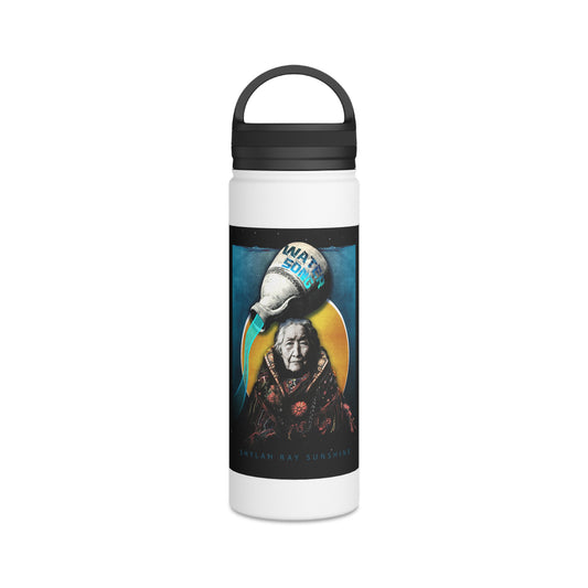 Stainless Water Bottle — Native Elder 'Water Is Life' Design