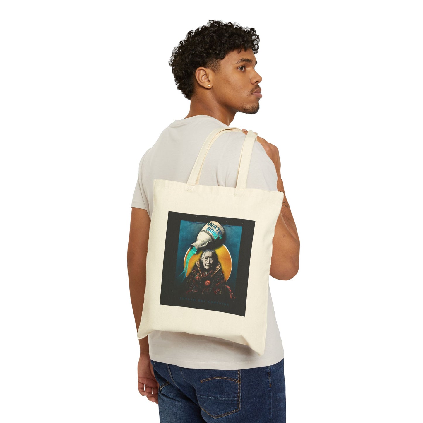 Cotton Tote Bag — Water Song Design