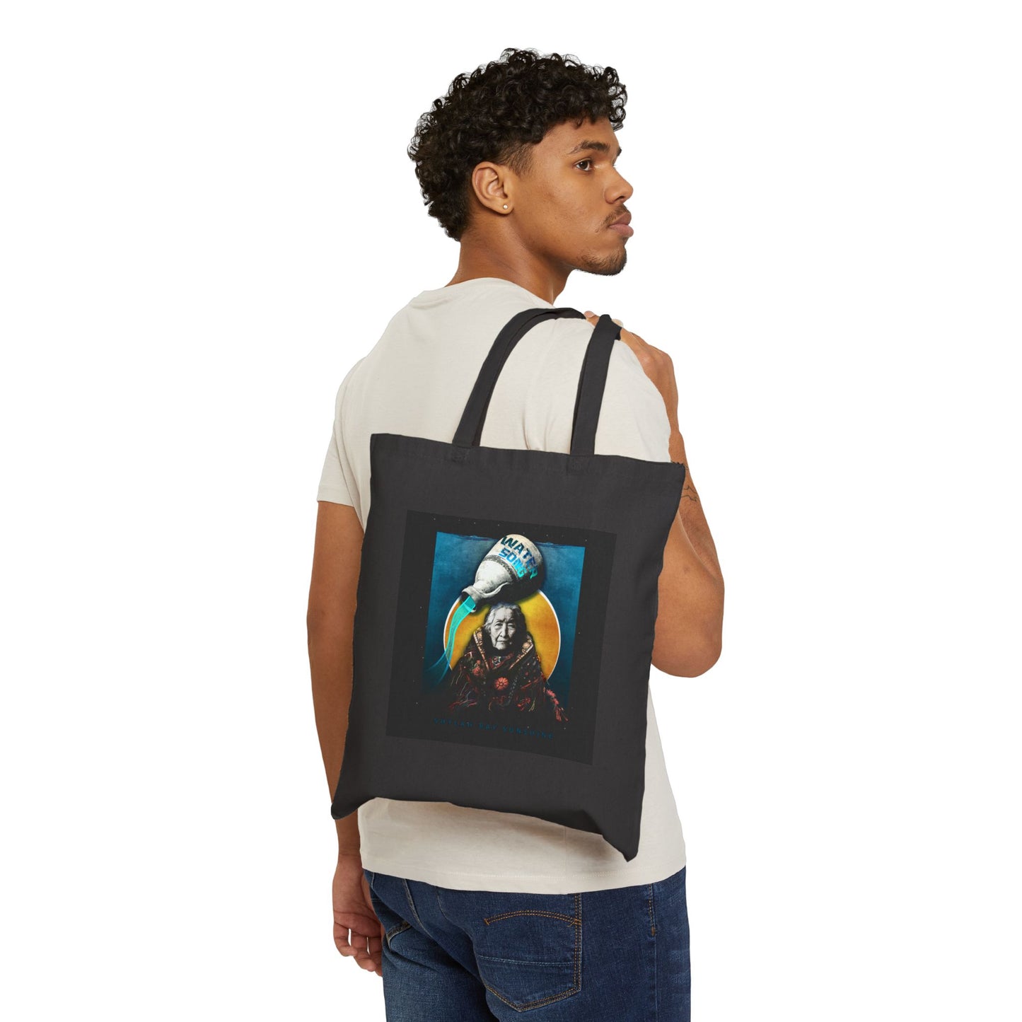 Cotton Tote Bag — Water Song Design