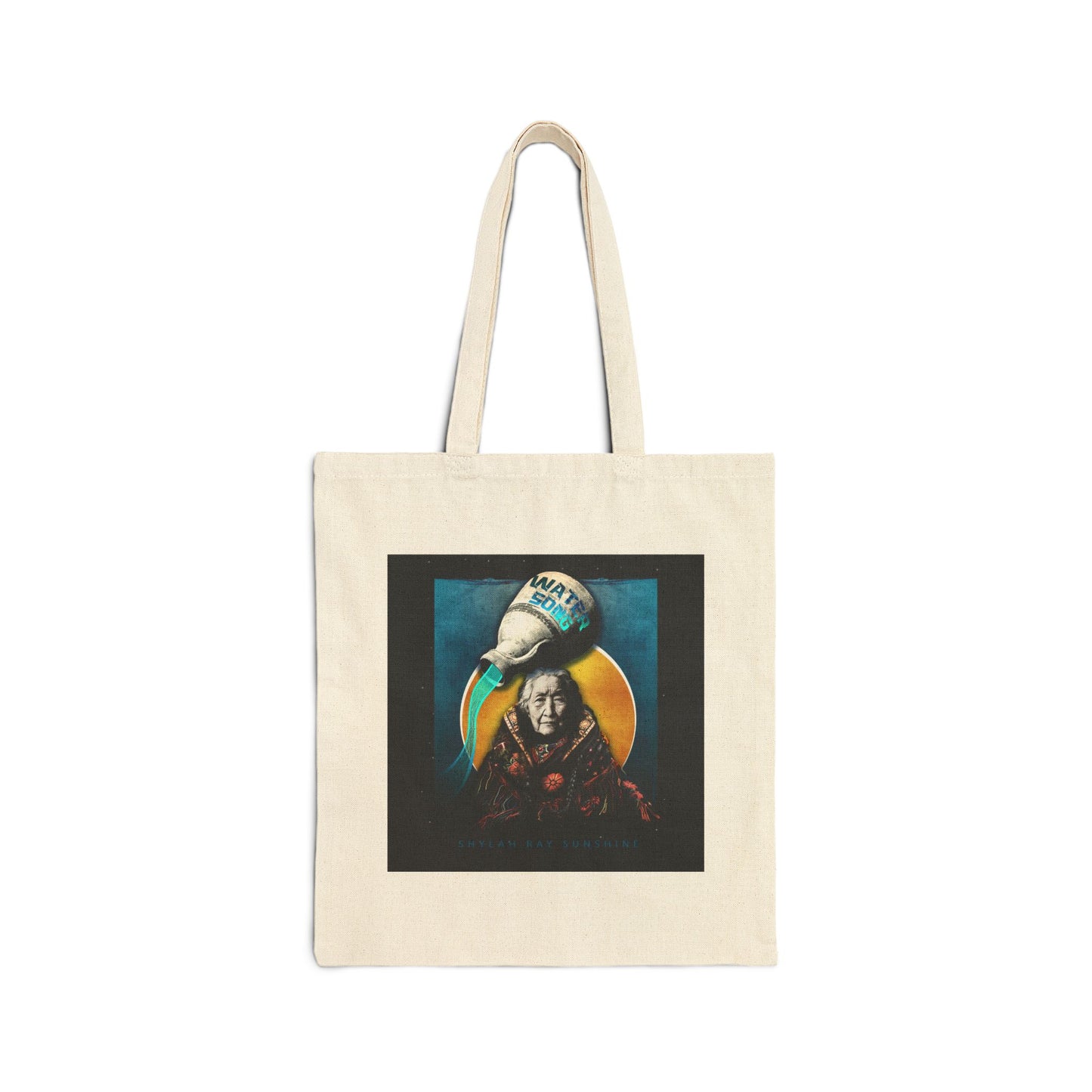 Cotton Tote Bag — Water Song Design