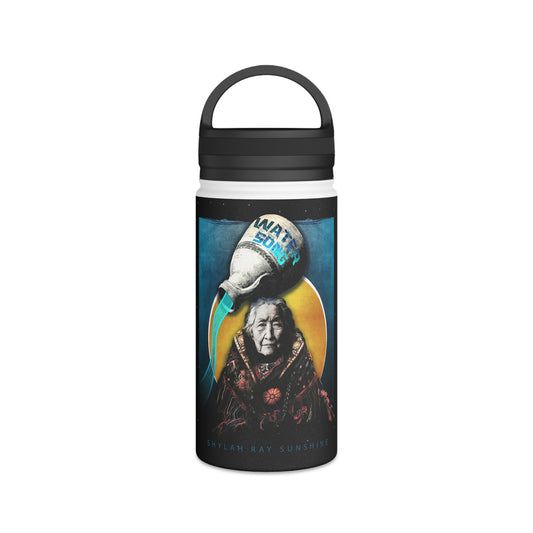 Stainless Water Bottle — Native Elder 'Water Is Life' Design