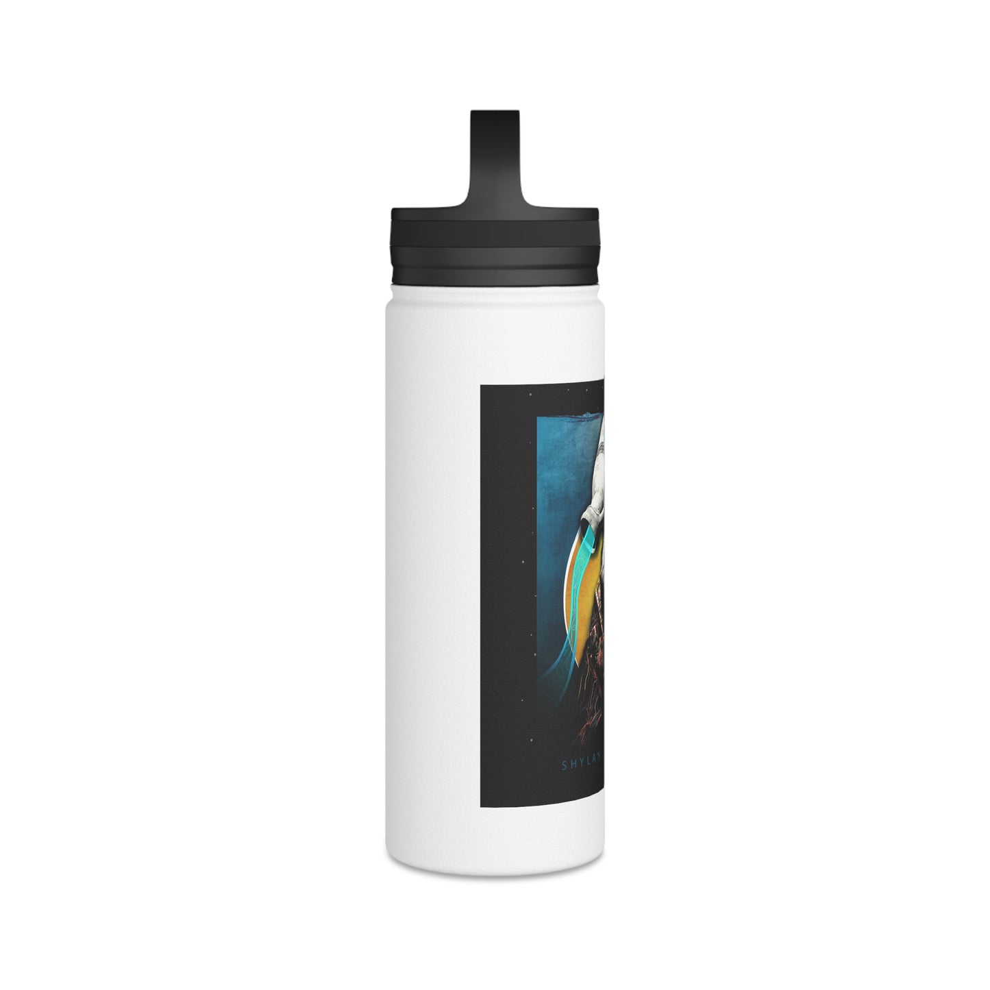 Stainless Water Bottle — Native Elder 'Water Is Life' Design